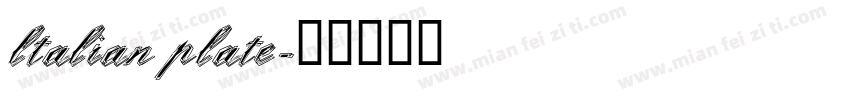 ltalian plate字体转换